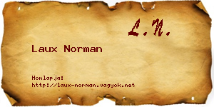 Laux Norman névjegykártya